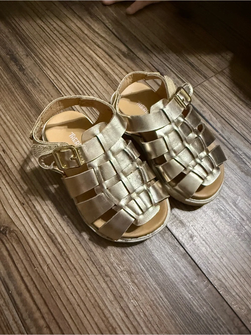 Tieks Kids Gold Woven Sandals - Metallic Gold